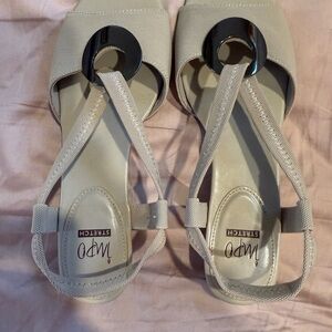Impo Women's Cream Sandals with Silver Detail